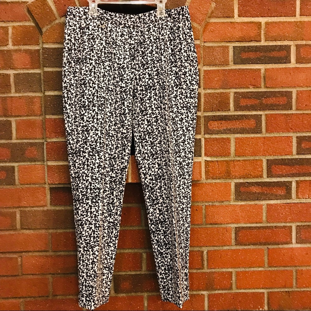 Black and White Print Trousers
